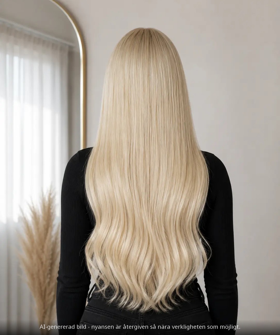 K-TIPS KERATINVAX #8A-60.2 SILVER BLONDE / SILVERBLOND - DARK ROOT - modellbild bakifrån