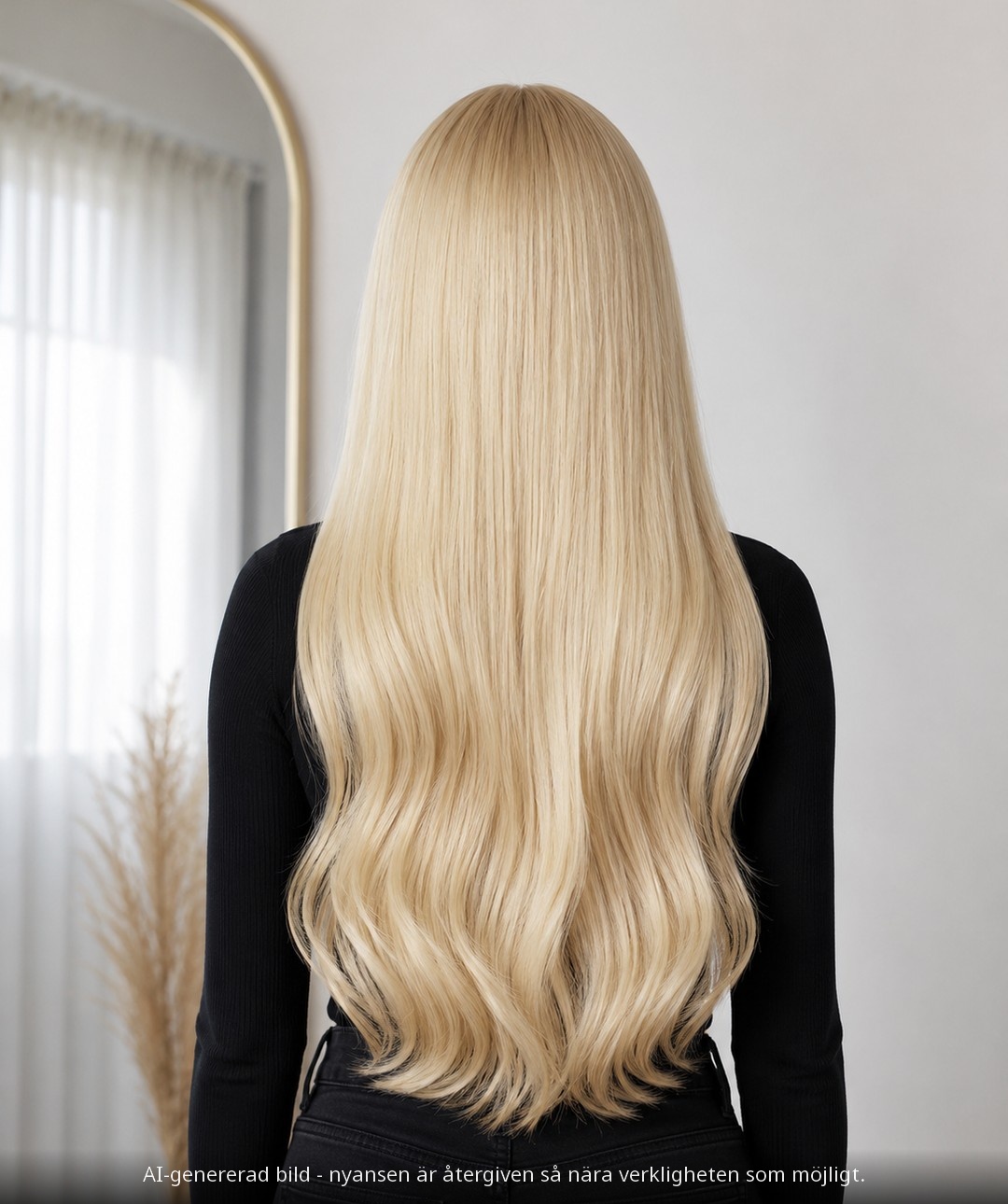 TAPE EXTENSIONS #22 HONEY BLONDE / HONUNGSBLOND - modellbild bakifrån